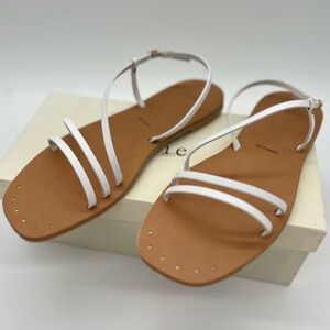 Joie womens Baja Buckle Sandal, White, 8.5 M US With box